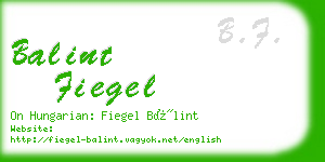 balint fiegel business card
